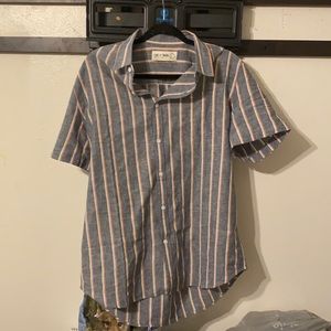 Striped shirt sleeve button down